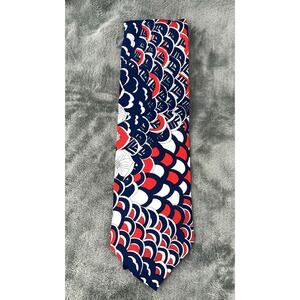Vintage Chauncey Park Neck Tie 1960s 1970s Abstract Floral Mod Graphic Print